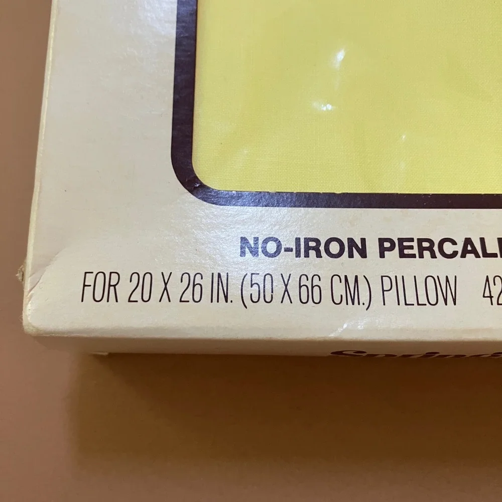 Vintage‎ Springmaid Wondercale Peignoir Pastels Yellow Pillowcases - 2 Standard